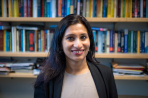 Bhramar Mukherjee is the John D. Kalbfleisch Collegiate Professor of Biostatistics and chair of the Biostatistics Department at U-M's School of Public Health. Mukherjee and her team have been tracking the coronavirus in India, providing authorities and the general public with actionable and timely data.